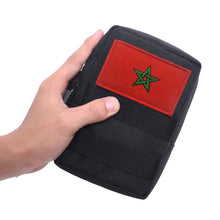 Moroccan National Flag Patches Embroidered Hook&loop Patch Tactical Accessories Morale Badges on Backpack Decoration Sticker