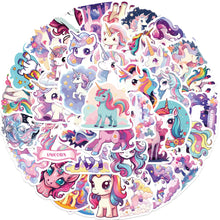 50PCS Fun Cartoon Unicorn Graffiti Stickers Scrapbooking Collage