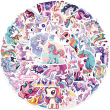 50PCS Fun Cartoon Unicorn Graffiti Stickers Scrapbooking Collage
