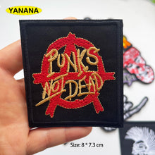 Punk Rock BAND Roll Patches Iron On Patch Sewing On Embroidered Applique Clothes Garment Apparel Accessories clothing DIY