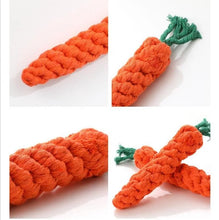 1pc Pet Knot Toy for Dog and Cat Carrot Shape Dog Chew Toys Cotton