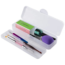1Pc Rectangle Double-layer Nail Art Tool Empty Storage Box Tweezers