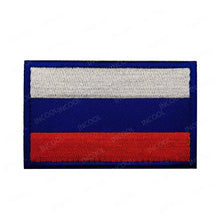 Russian Russia Flag Embroidered Patch IR Reflective Patches Appliqued Sticker Strip Glow In Dark