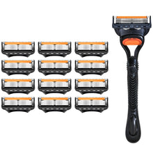 4/12/24 Pcs 5-layer Men's Razor Fusion Pro Power Shaving Shaver Male