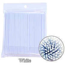 100Pcs Eyelash Cleaning Brush Lash Extension Micro Cotton Swab