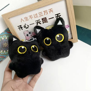 10cm Cute Black Cat plush toy Doll Small Pendant Cuddly Pillow Cushion