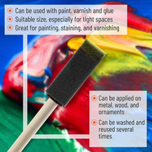 10Pcs Sponge Brush Wooden Handle Watercolor Oil Stain Art Craft
