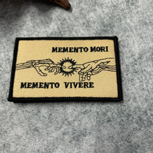 Memento Mori Tactical Patch Memento Vivere Embroidery Patches for Backpack Hook&Loop Armband Military Morale Badge Hat Stickers