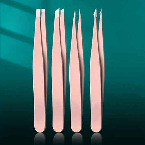 4pcs Professional Tweezers Set Perfect For Eyebrow Hair Removal