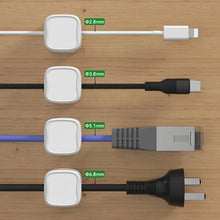 3/6PCS Magnetic Cable Clips Cable Smooth Adjustable Cord Holder Under