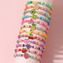 12Pcs/set Unicorn Cat Flower Charm Elastic Handmade Beaded Bracelets