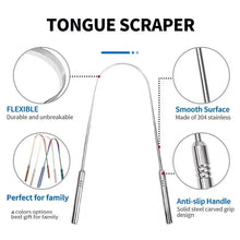 4 Colors Stainless Steel Tongue Scraper U-shaped Metal Fresh Breath
