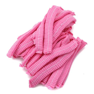 100pcs/Pack Disposable Bathing Cap Hair Head Covers Net Bouffant