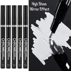 5/1pcs Chrome Pen Marker Mirror Waterproof Paint Repair For Rock