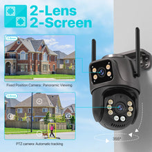 4K 8MP HD Wifi PTZ Camera Outdoor 6MP Dual Lens Dual Screen AI Auto