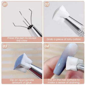 50PCS Sponge Gradient Nail Art Stamper Tools Gel Polish Color Gradient