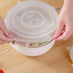 6Pcs/Set Transparent Silicone Kitchen Utensils Fresh-keeping Stretch
