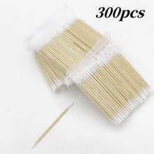 100/300/500 Nails Wooden Tip Cotton Stick Buds Disposable Ultra-Detail