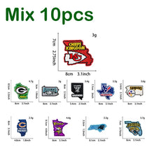 10pcs /set Mini Team Ironing Patch Rugby Football Grit Embroidered Fabric Badge Belle Clothes T-shirts Accessories DIY Decor