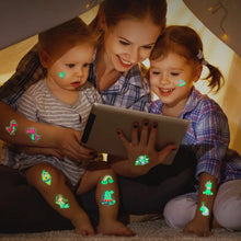 10Sheets Luminous Tattoo Anime Stickers Toys Children Body Art