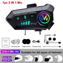 1/2Pcs Y10 Motorcycle Intercom Bluetooth Headset 300M Helmet Moto