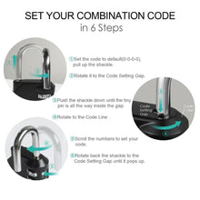 1PCS Password Locks ORIA Combination Padlock 4 Digit Waterproof