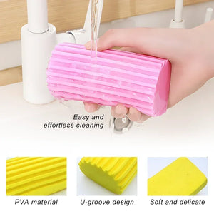 3Pcs/6Pcs Damp Clean Duster Sponge Home Car Wet Cleaning Sponge Duster