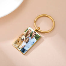Print Demand Photo Keychain Personalized Custom Gift For Women Men Mother Father Dad Kid Child Family Stainless Steel Key Ring