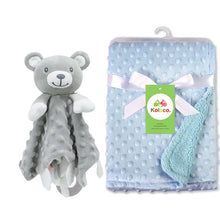 Personalized Newborn Baby Blanket with Name Custom Stroller Sleeping Dolls Animal Security Towel Gift Set for Baby Shower Gifts