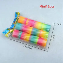 12/24pcs Rainbow Magic Springs Circle Toys Gradient Color Fingertip