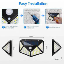 1/2/4/6Pcs 100 LED Wall Lights Outdoor Solar Lamp PIR Motion Sensor