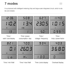 220V Digital LCD Power Meter Wattmeter Socket Wattage Kwh Energy