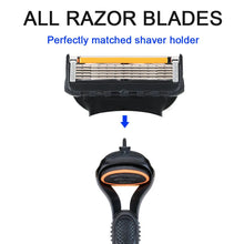 4/12/24 Pcs 5-layer Men's Razor Fusion Pro Power Shaving Shaver Male