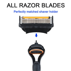 4/12/24 Pcs 5-layer Men's Razor Fusion Pro Power Shaving Shaver Male