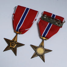 1Pc US Army Bronze Five Pointed Star Honor Medal Re Engraved 3D Pin Badge Craft Copy