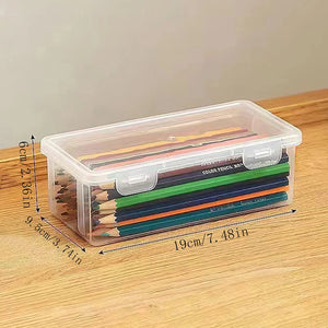 1pc Translucent PencCase Large Capacity Lightweight Convenient for