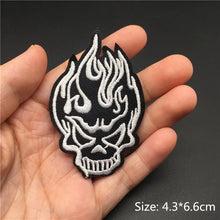 Punk Embroidered Patches for Clothing Iron on Patches Appliques Diy Anime Clothes Thermoadhesive Stickers