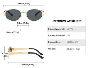 Luxury Metal Brand Sunglasses for Men and Women Unisex Designer