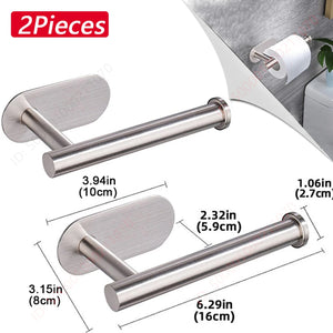 1~2PCS Toilet Paper Rack Bathroom Paper Towel Holder Adhesive