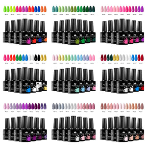 7pc Nail Gel Polish Set DIY Nail Art Design All For Decoration Soak
