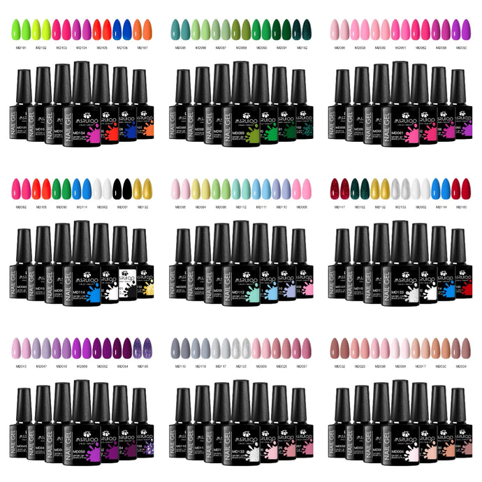 7pc Nail Gel Polish Set DIY Nail Art Design All For Decoration Soak
