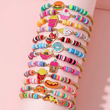 12Pcs/set Unicorn Cat Flower Charm Elastic Handmade Beaded Bracelets