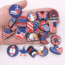 1-19Pcs Rainbow Star Eagle PVC Garden Shoe Charms USA Statue of Liberty Designer Accessories Fit Adult Backpack
