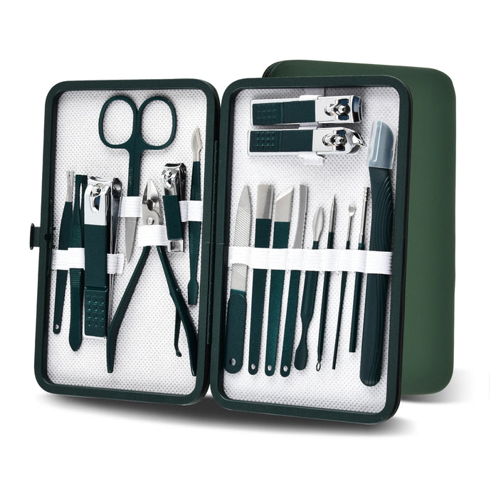 7/10/12/18 pcs Spring Green New Stainless Steel Nail Clippers Set