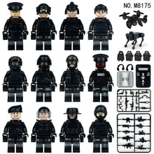 8175 SWAT cross-border wholesale children assembled small particles building block toys drone weapon accessories mechanical dog
