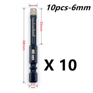 5-16mm Hexagonal Shank Brazed Dry Ceramic Tile Drill Bit Marble