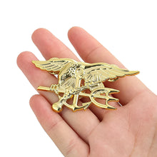 Metal Eagle Trident Anchor Brooch Badge 3D Navy Military Pin Bald Eagle Cosplay Accessories Tactical Lapel Clothing Decoration