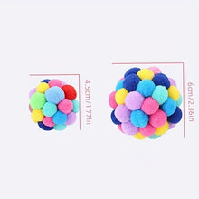 3PCS Cat Toys Cat Plush Ball Toy Pet Elastic Bell Ball Self Hi Ball