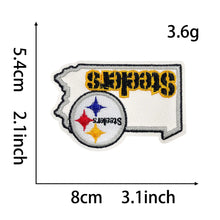 10pcs /set Mini Team Ironing Patch Rugby Football Grit Embroidered Fabric Badge Belle Clothes T-shirts Accessories DIY Decor
