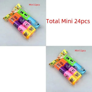 12/24pcs Rainbow Magic Springs Circle Toys Gradient Color Fingertip